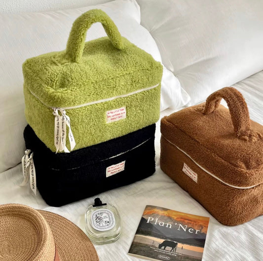 Furry bear bag.